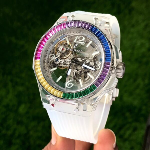 Hublot Big Bang Skeleton Rainbow Edition Crystal Swiss ETA Automatic Watch (1)