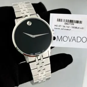 Movado MUSEUM Swiss Analog Swiss Analog Black Round Men Watch - 607212