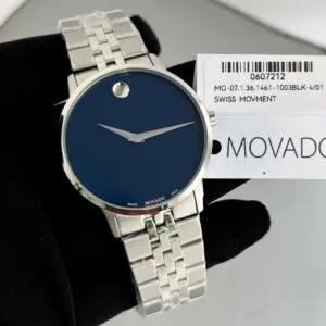 Movado MUSEUM Swiss Analog Swiss Analog Blue Round Men Watch - 607212