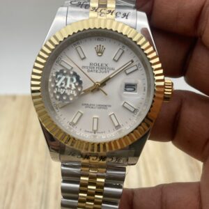 Rolex Date Just Two Tone Silver Gold Swiss Eta Automatic Watch (2)