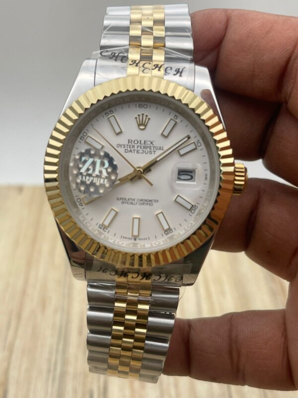 Rolex Date Just Two Tone Silver Gold Swiss Eta Automatic Watch (2)
