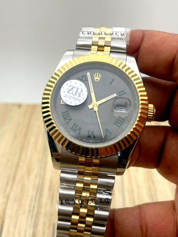 Rolex Date Just Two Tone Silver Gold Swiss Eta Automatic Watch (4)