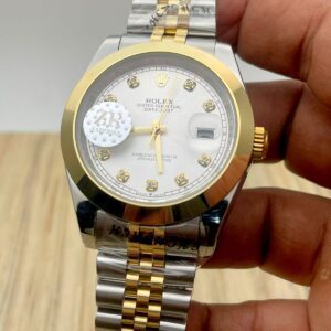 Rolex Date Just Two Tone Silver Gold Swiss Eta Automatic Watch (6)