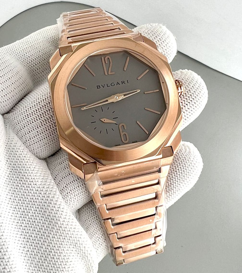 BVlgari Octo Finissimo Ultra Thin Rose Gold Semi Swiss Eta Automatic Watch  (1)