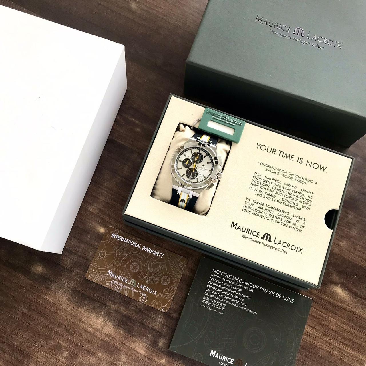 Maurice Lacroix Aikon Quartz Chronograph 44mm Green I Authentic Watch –  italianluxurygroup.com.au