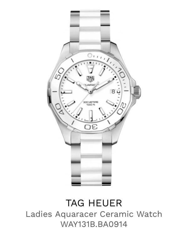 TAG HEUER Ladies Aquaracer Ceramic Watch WAY131B.BA0914