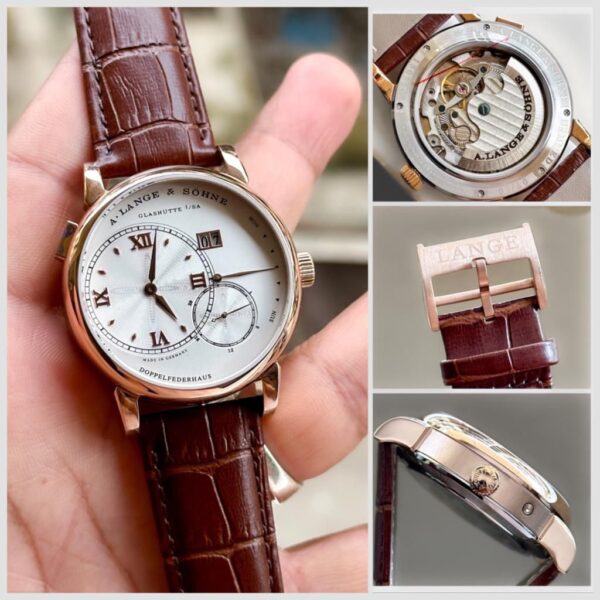 A. Lange & Sohne Lange 1 Pink Gold Argente Swiss ETA Autpmatic Watch - Image 2