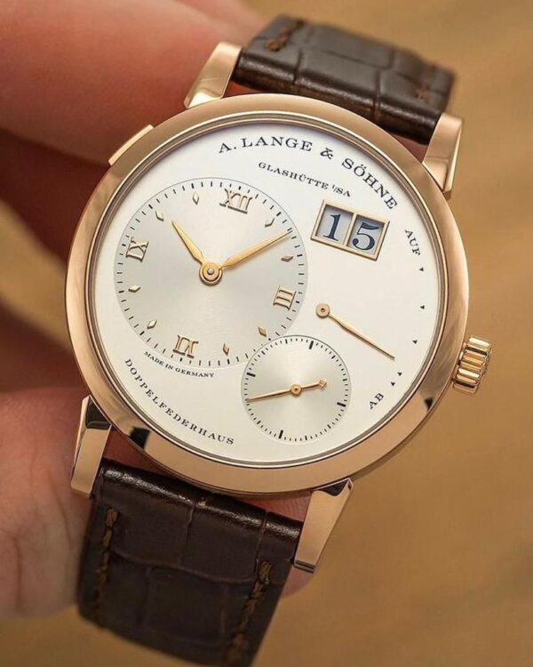 A. Lange & Sohne Lange 1 Pink Gold Argente Swiss ETA Autpmatic Watch - Image 5