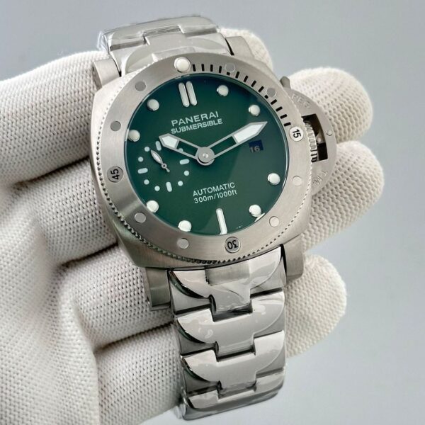 Panerai Submersible Green Dial Swiss Semi ETA Automatic Watch