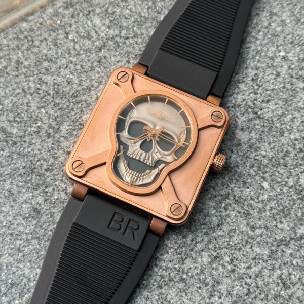 Bell & Rose Skull Edition Rose-Gold Swiss ETA Automatic Watch - Image 3