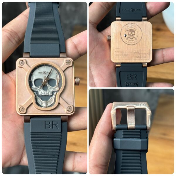 Bell & Rose Skull Edition Rose-Gold Swiss ETA Automatic Watch