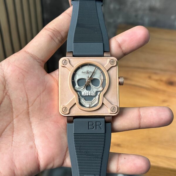 Bell & Rose Skull Edition Rose-Gold Swiss ETA Automatic Watch - Image 2