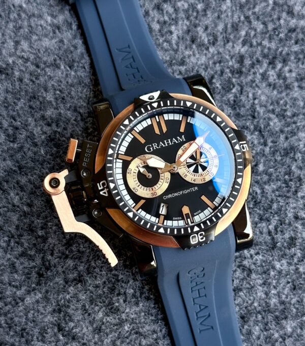 Graham Chronograph Chrono Fighter Swiss Semi ETA Quartz Watch - Image 3