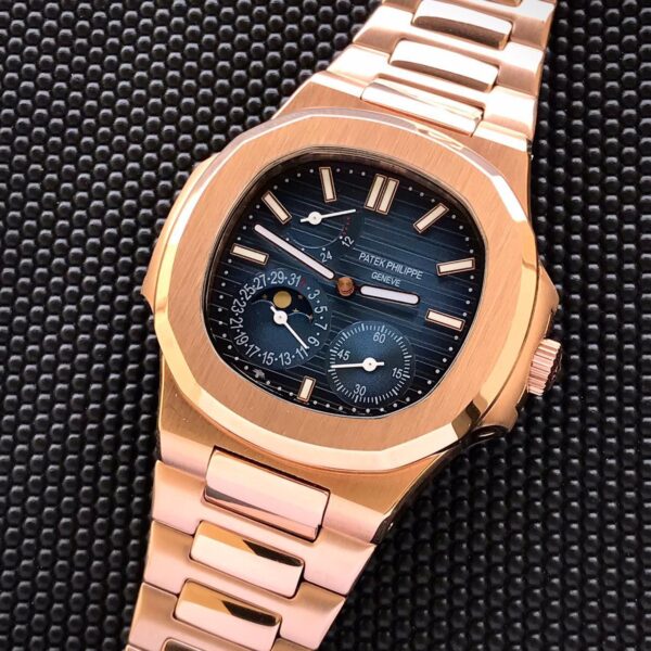 Patek Philippe Nautilus Power Reserve Moon Phase Swiss ETA Watch