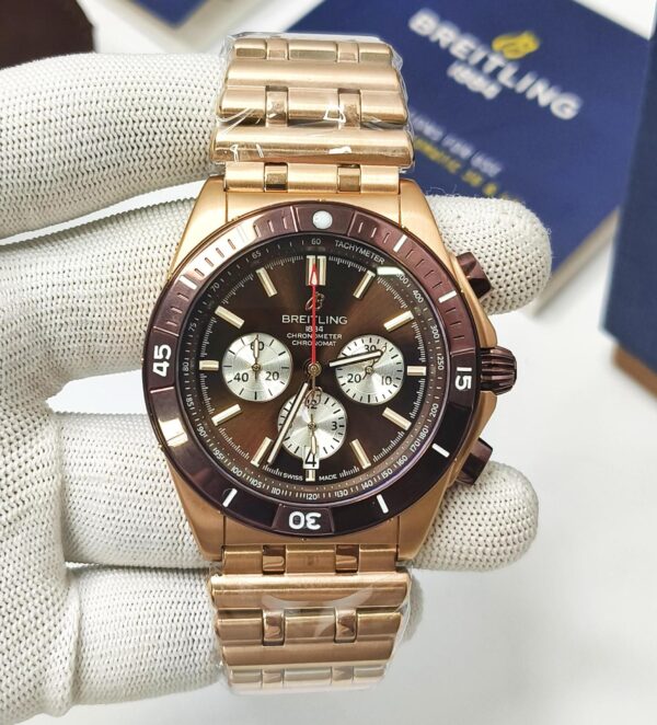 Breitling 1884 Chronometer Chronomat Chronograph Full Rose-Gold Swiss Semi ETA Quartz (1)