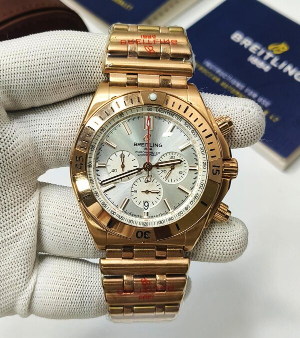 Breitling 1884 Chronometer Chronomat Chronograph Full Rose-Gold Swiss Semi ETA Quartz (2)