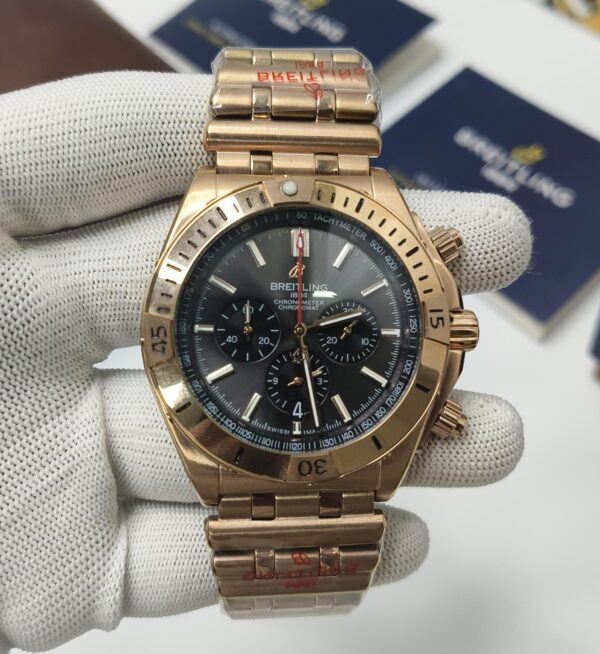 Breitling 1884 Chronometer Chronomat Chronograph Full Rose-Gold Swiss Semi ETA Quartz (3)