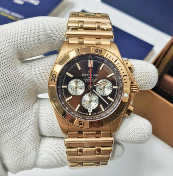 Breitling 1884 Chronometer Chronomat Chronograph Full Rose-Gold Swiss Semi ETA Quartz (4)