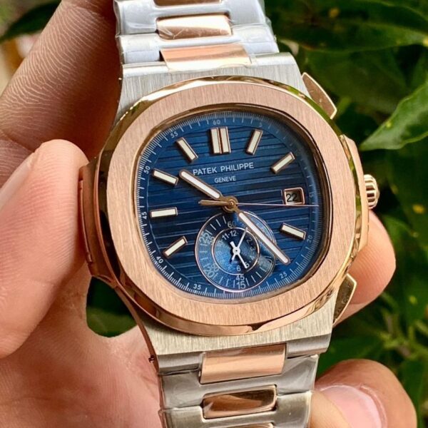 Patek Philippe Nautilus Two-Tone Blue Dial Automatic Watch