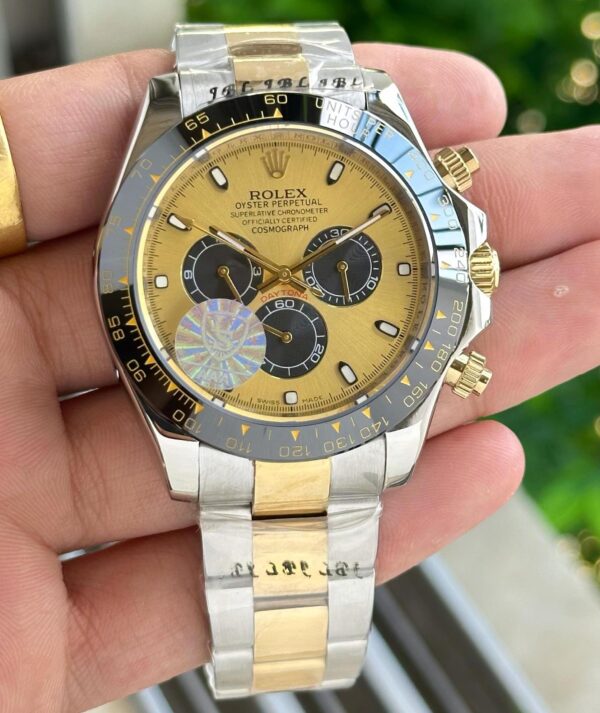 Rolex Daytona Two-Tone Golden Chronograph Swiss Automatic Watch - Image 5